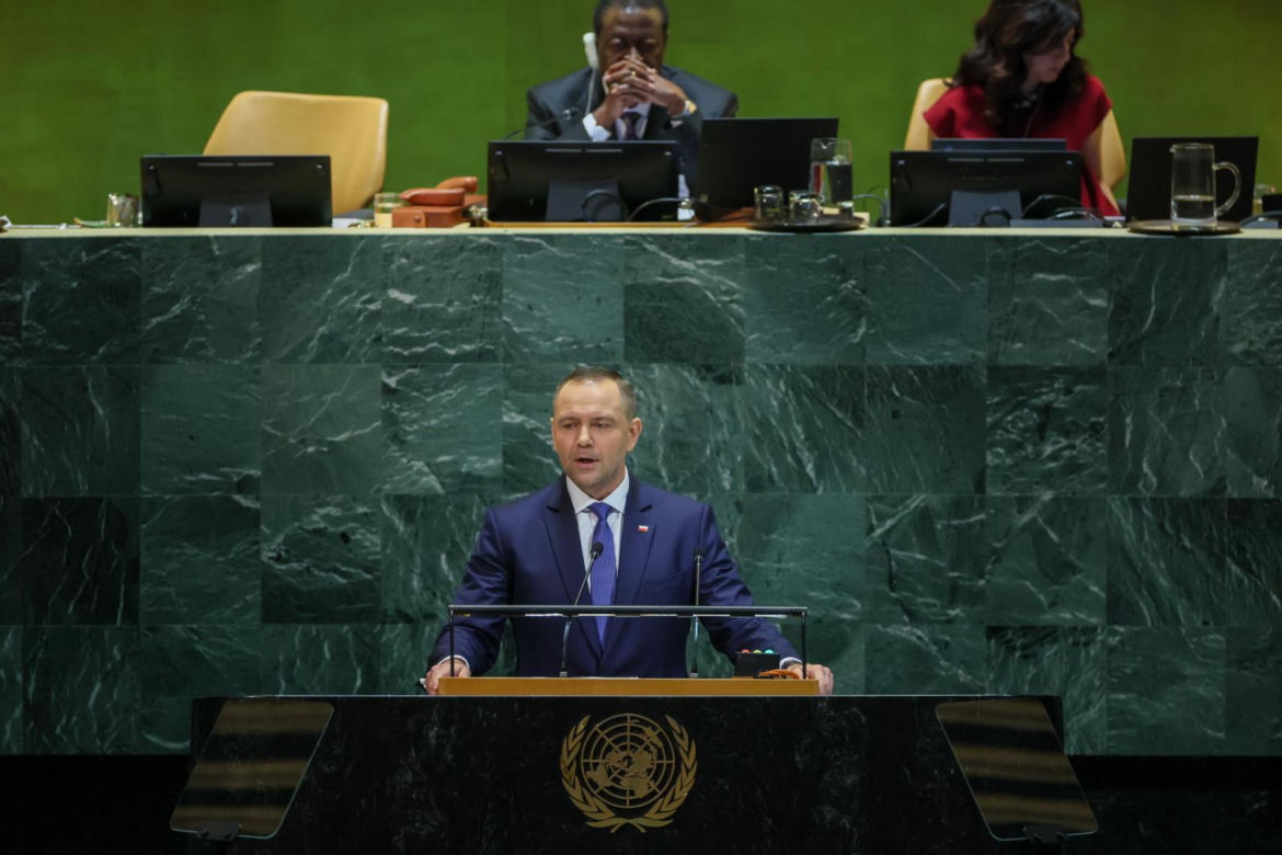 Prezydent RP Karol Nawrocki podczas 80. sesji ONZ w USA