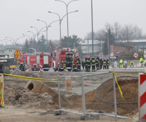 Koparka uszkodziła rurę z gazem