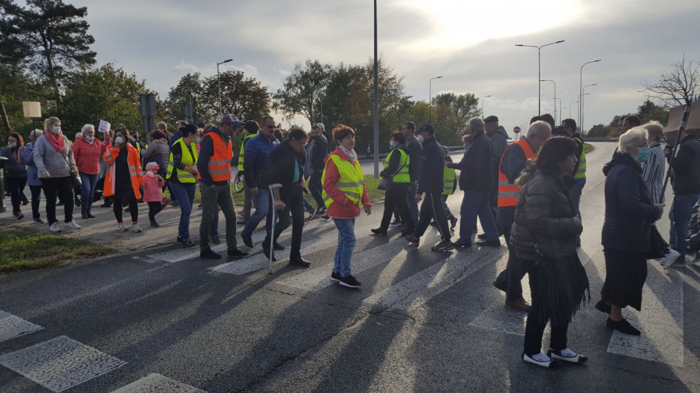 Mieszkańcy Siernieczka zablokowali ul. Fordońską