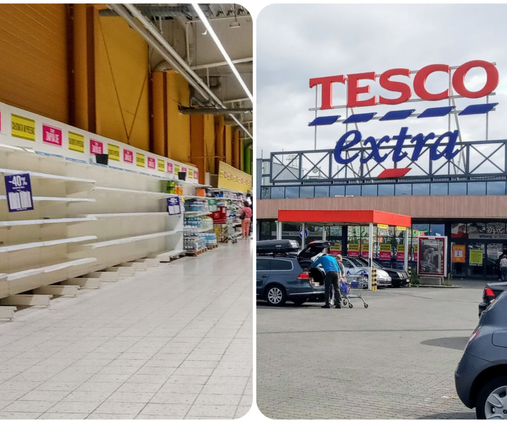 Klienci wykupili prawie CAŁY TOWAR! Ostatnie chwile Tesco w Szczecinie