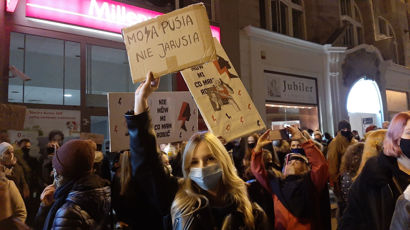 Niedzielny protest w centrum Poznania