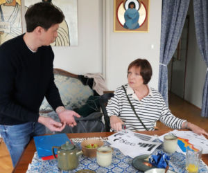 Barwy szczęścia, odcinek 3416: Barwy szczescia Piotr Ligienza (Modrzycki) Elzbieta Kijowska (mama Modrzyckiego)