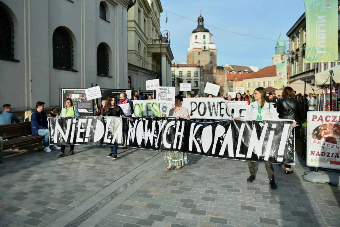 „Nie” dla kopalni na Polesiu. Pikieta w centrum Lublina