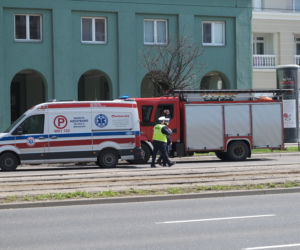 Zderzenie taksówkarzy w Śródmieściu