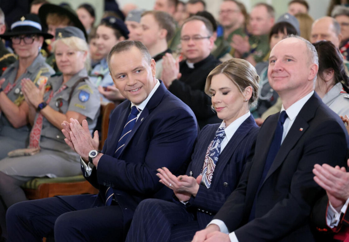 Marta Nawrocka uroczystym spotkaniu z harcerzami
