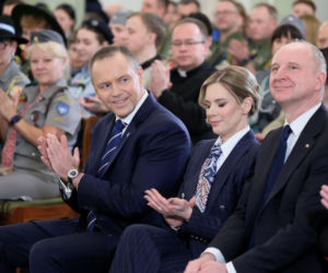 Marta Nawrocka uroczystym spotkaniu z harcerzami