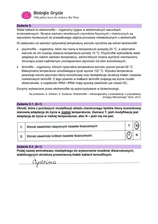 Matura 2024: biologia. Arkusze CKE i odpowiedzi. Poziom rozszerzony [Formuła 2023]