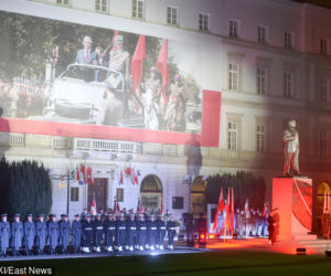 Odsłonięcie pomnika Lecha Kaczyńskiego w Warszawie