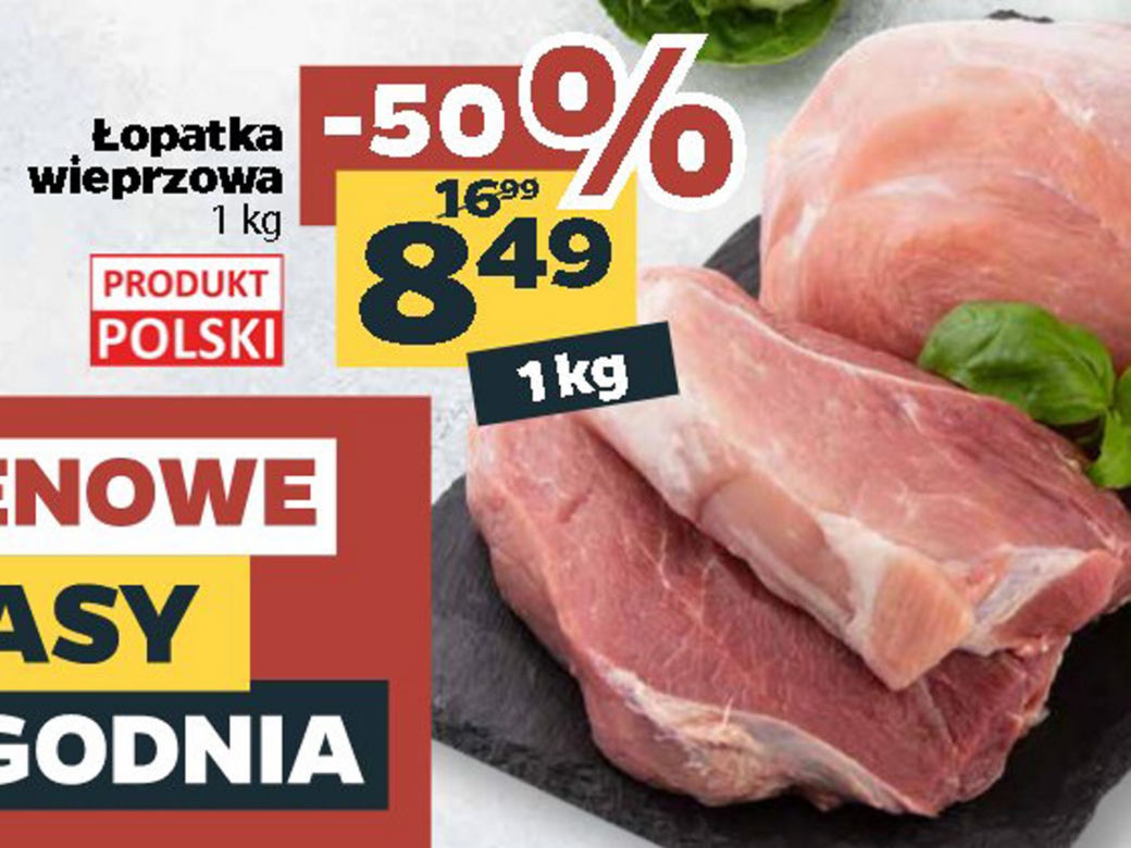 łopatka wieprzowa 8,49 zł/kg