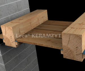 Odsłonięta drewniana konstrukcja stropu