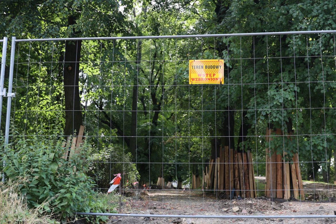 Rewitalizacja parku Bronowickiego w lublinie - postęp prac na koniec lipca 2025