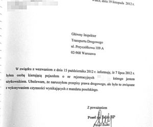 Poseł pirat udaje głupka