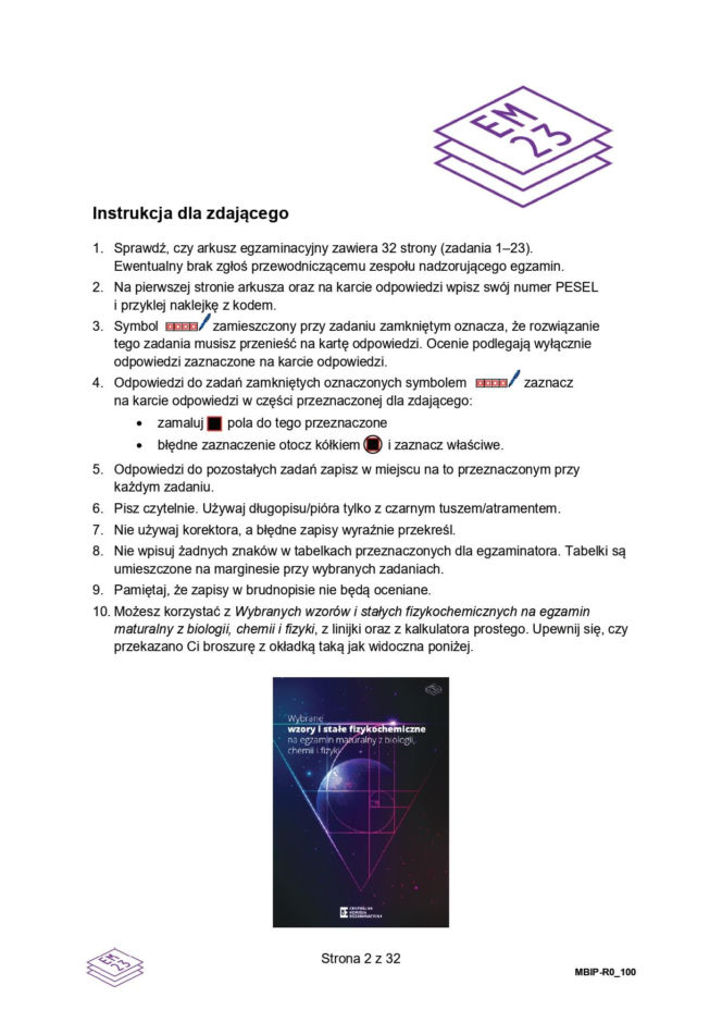 Matura 2026 biologia poziom rozszerzony - arkusz CKE