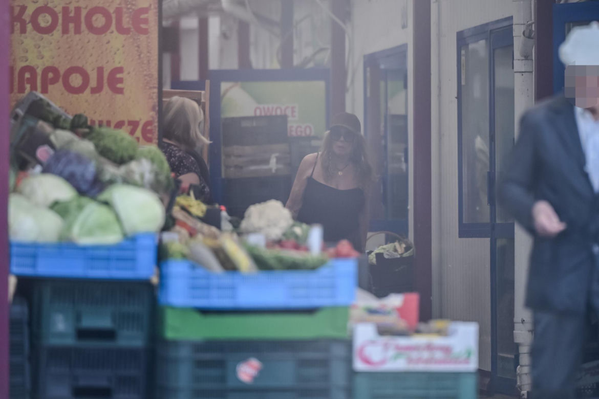 Agnieszka Perepeczko wystroiła się na bazar