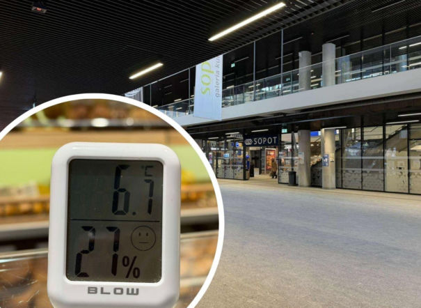 Pasażerowie sopockiego dworca uciekają do pociągów. Na termometrze tylko 6 stopni! Obsługuję klientów w kurtce [GALERIA]