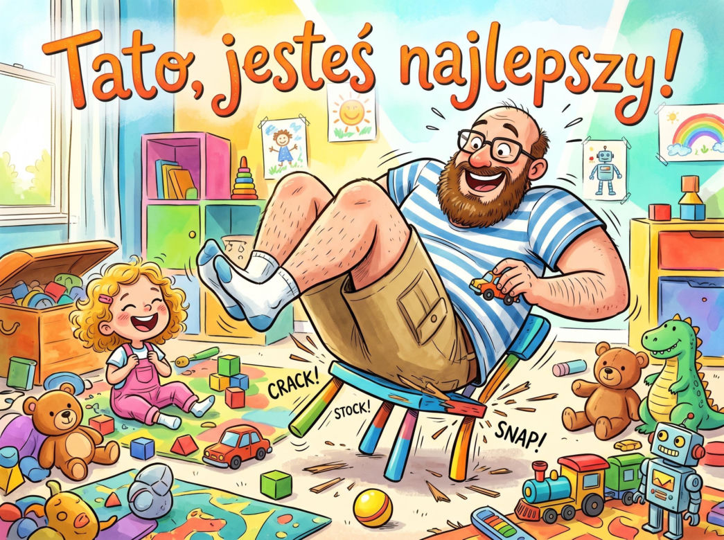 Zabawna kartka na Dzień Taty