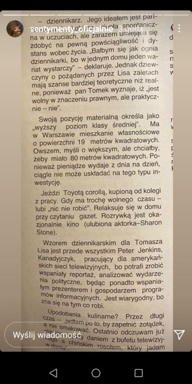Tomasz Lis miał małe mieszkanko 