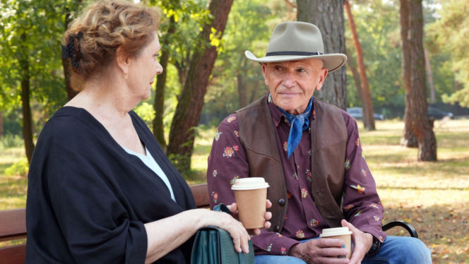Barwy szczęścia odc. 3327. Józefina Rawiczowa (Elżbieta Jarosik), Tolek Koszyk (Marek Siudym)