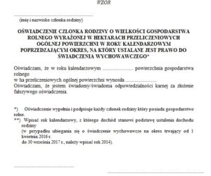 Wzór wniosku Rodzina 500+ /22