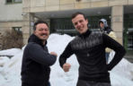 Na zdjęciu pomysłodawca igloo Stanisław Świeżewski i i prodziekan ds studenckich Takao Ishikawa