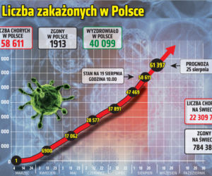 Koronawirus w Polsce. Statystyki, wykresy, grafiki (19 sierpnia)