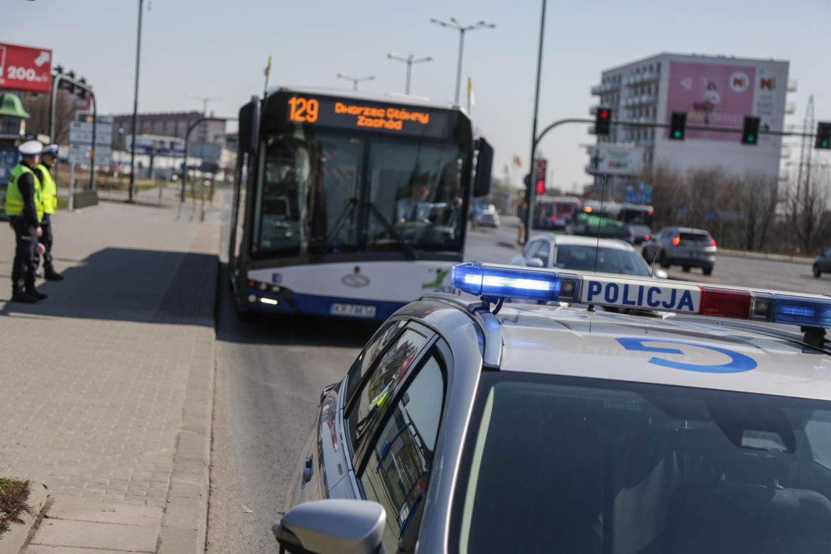Policja i wojsko na ulicach Krakowa