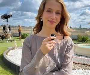 Karolina Ludwiniak na planie Rancza