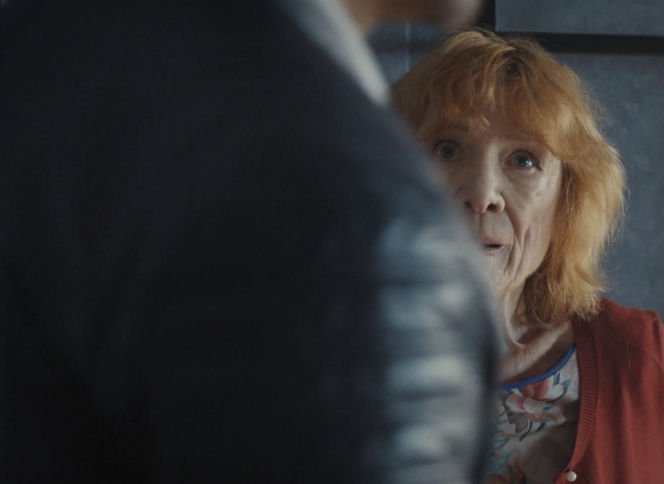 M jak miłość, odcinek 1901. Pani Ola (Ewa Kolasińska), Marcin (Mikołaj Roznerski)