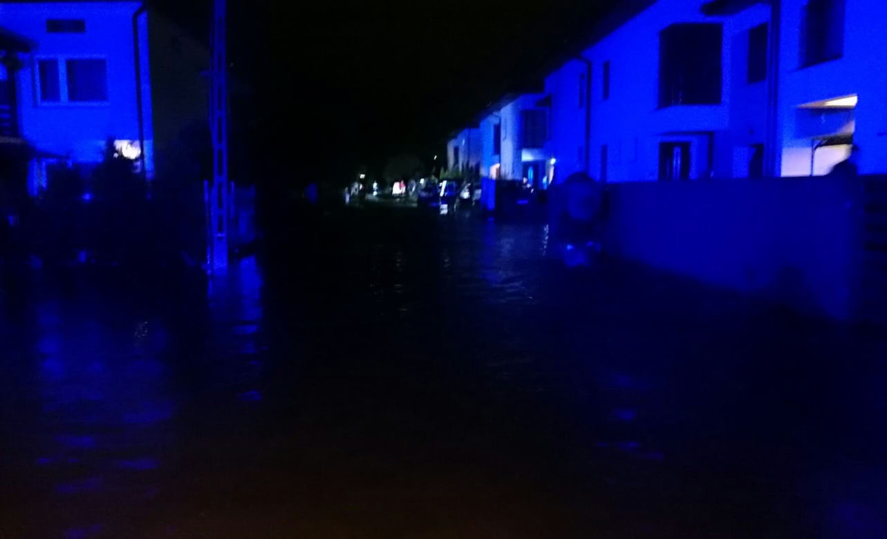 Nocna powódź w Rzeszowie