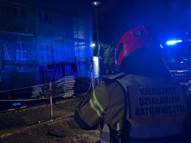 Pożar w szpitalu w Elblągu