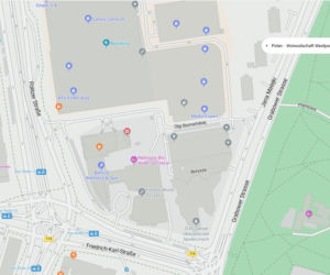 Niemieckie nazwy ulic w Szczecinie na mapach Bing