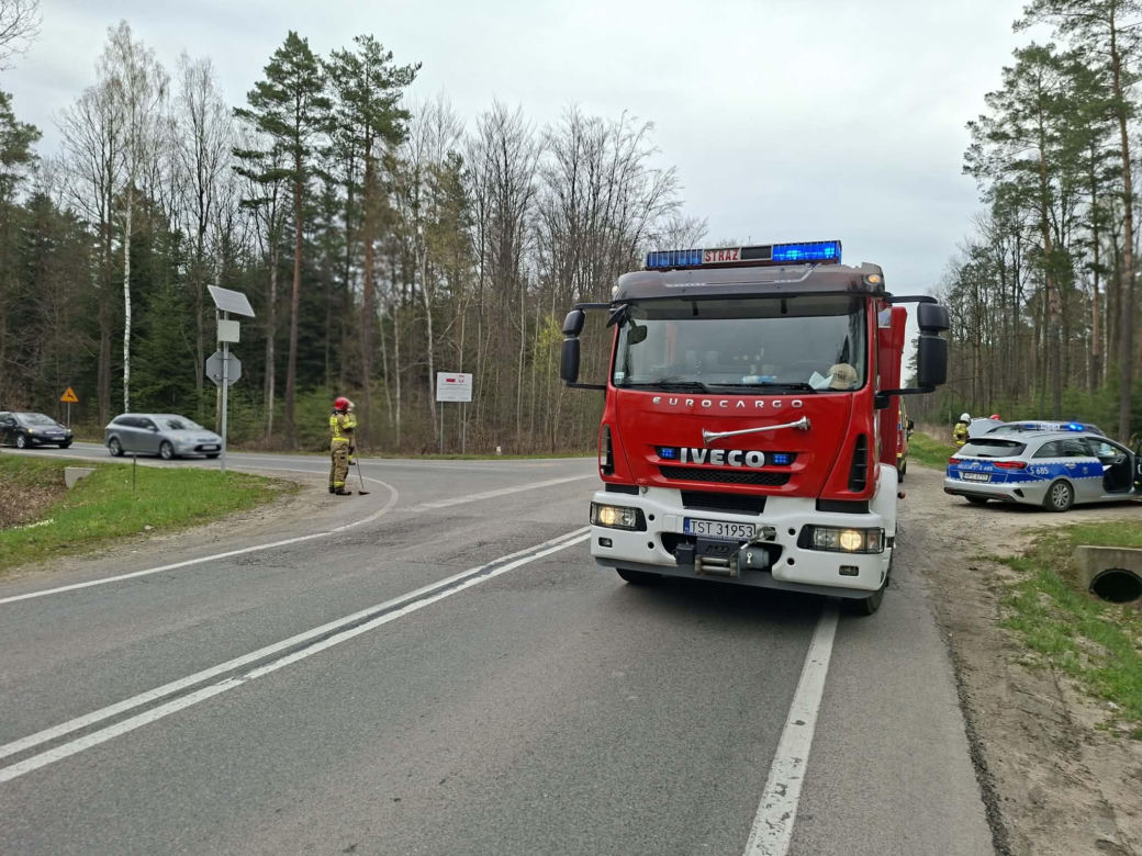 Wypadek na drodze Starachowice - Lubienia