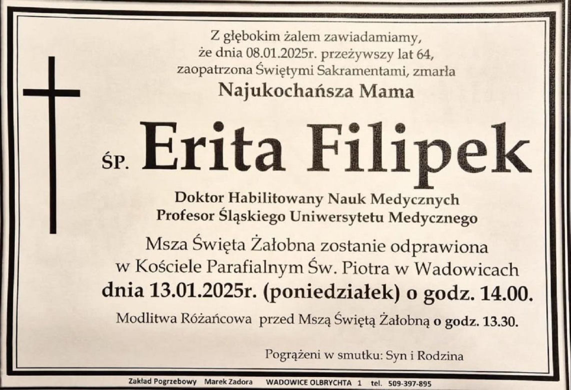 Nie żyje Erita Filipek. Była znaną okulistką dziecięcą z Katowic