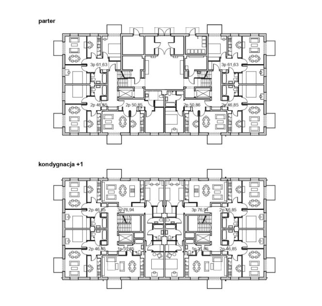 Typowy projekt wielorodzinnego budynku mieszkalnego - proj. Rafał Mazur i Łukasz Gaj