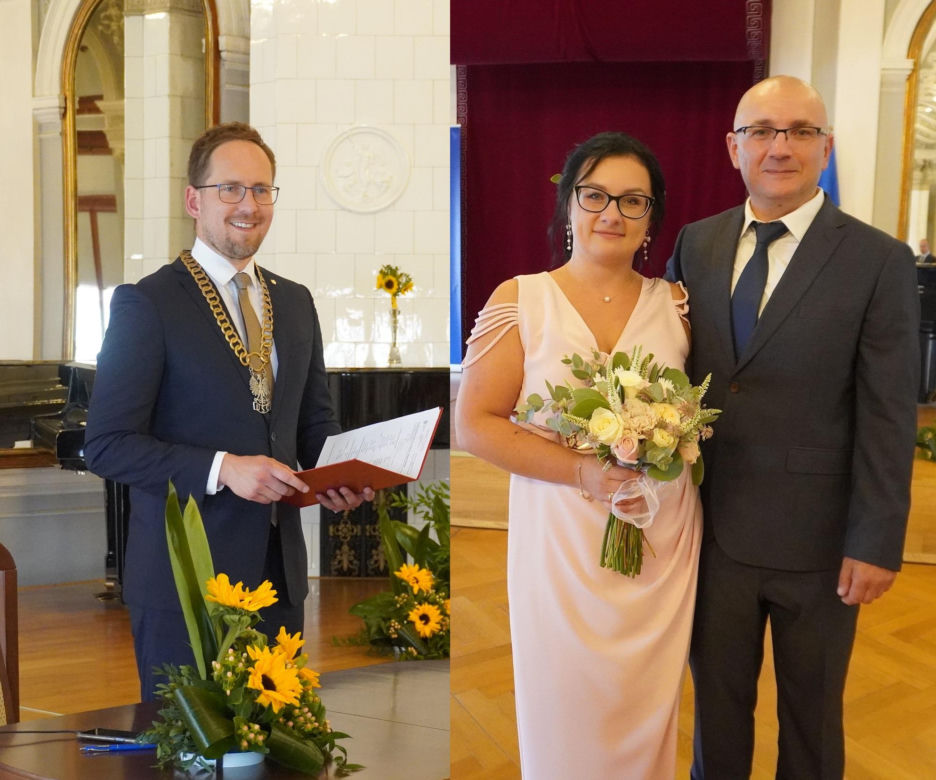 Prezydent Tarnowa udzielił ślubu. Anna i Mariusz powiedzieli sobie „tak” w Sali Lustrzanej