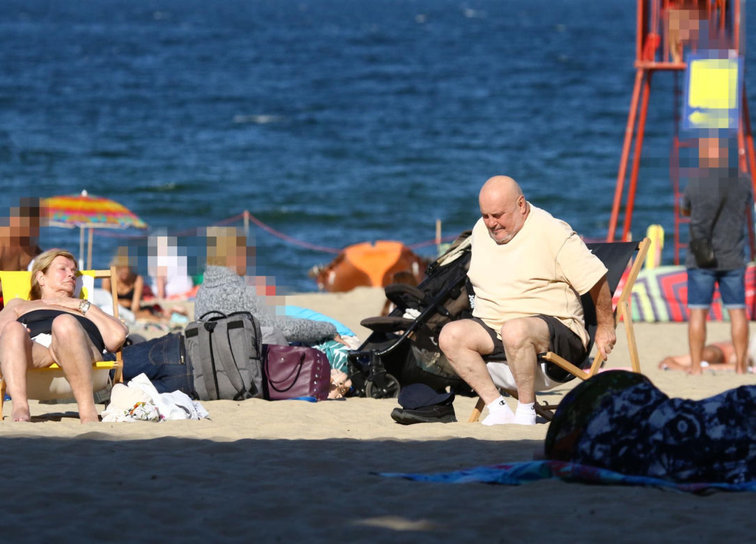 Marian Lichtman na plaży