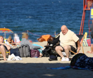 Marian Lichtman na plaży