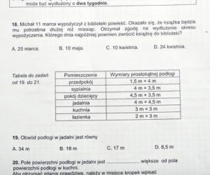 Sprawdzian w klasie VI szkoły podstawowej