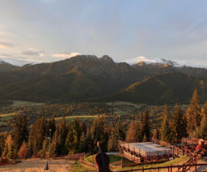 Widok na Tatry po opadach śniegu
