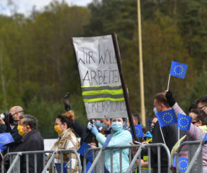 Protest na granicy polsko-niemieckiej w Lubieszynie