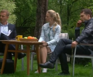 M jak miłość odc. 1080. Andrzej (Krystian Wieczorek), Joanna (Barbara Kurdej-Szatan), Tomek (Andrzej Młynarczyk), 