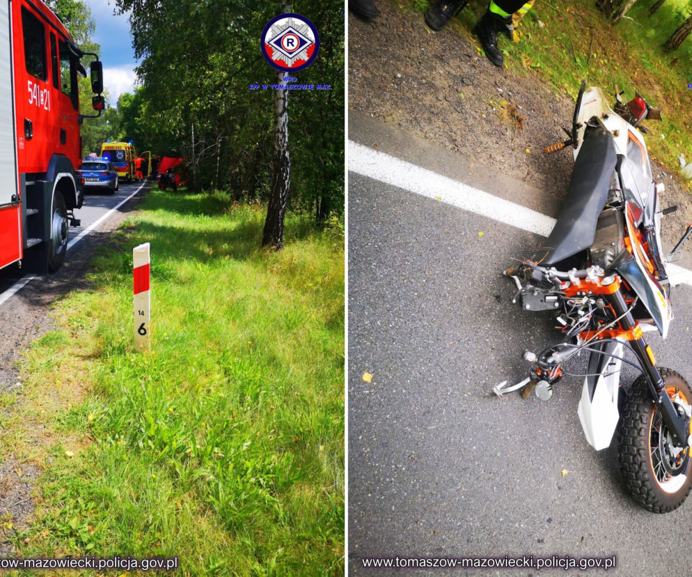 Łódzkie: Tragiczny wypadek w Teofilowie. Nie żyje 33-letni motocyklista