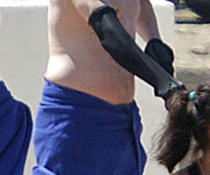 David Cameron na plaży