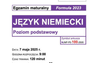 Matura niemiecki 2025 - ARKUSZ CKE, ODPOWIEDZI, ZADANIA, DO POBRANIA [7.05.2025]