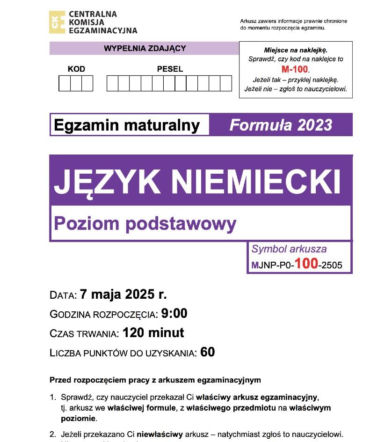 Matura niemiecki 2026 - arkusz CKE. Co było na egzaminie 6.05.2026?