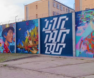 Street-art na murach aresztu