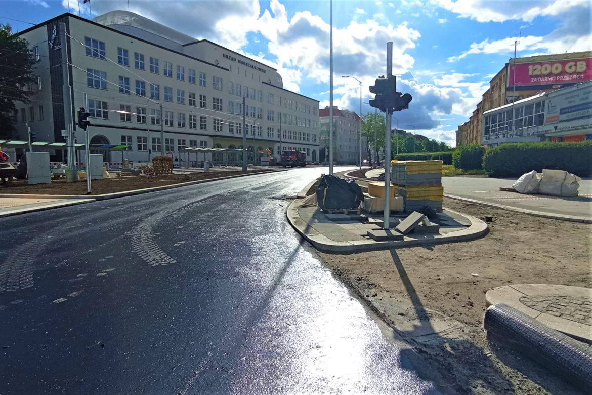 Przebudowa placu Rodła - czerwiec 2022