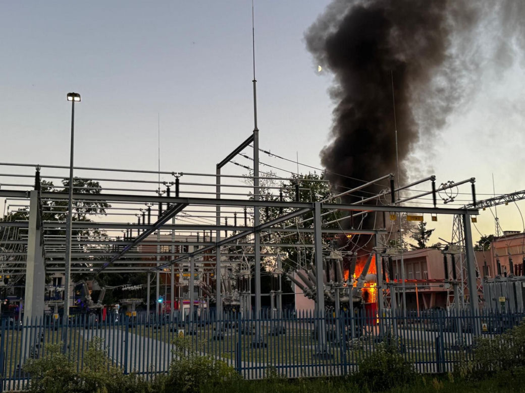 Pożar stacji przekaźnikowej