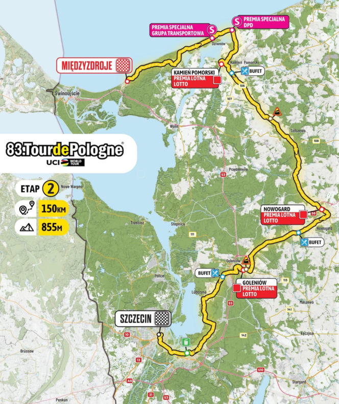 Tour de Pologne, 2. etap Międzyzdroje - Szczecin