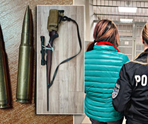 Ludzie widzieli, jak chodzi po ulicy z bronią! 54-latek i jego towarzyszka mieli przy sobie cały arsenał. Szok pod Skierniewicami